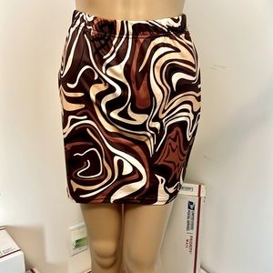 Pattern Mini skirt